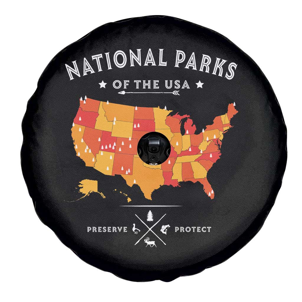 Protect Our National Parks Spare Tire Cover Of The Usa Map NPS TS10 Print Your Wear