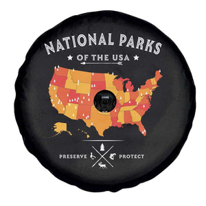 Protect Our National Parks Spare Tire Cover Of The Usa Map NPS TS10 Print Your Wear