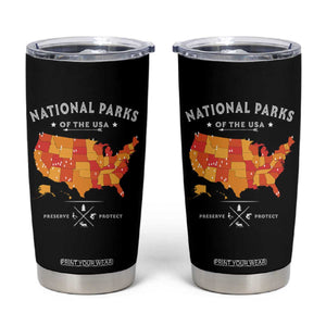 Protect Our National Parks Tumbler Cup Of The Usa Map NPS TS10 Black Print Your Wear