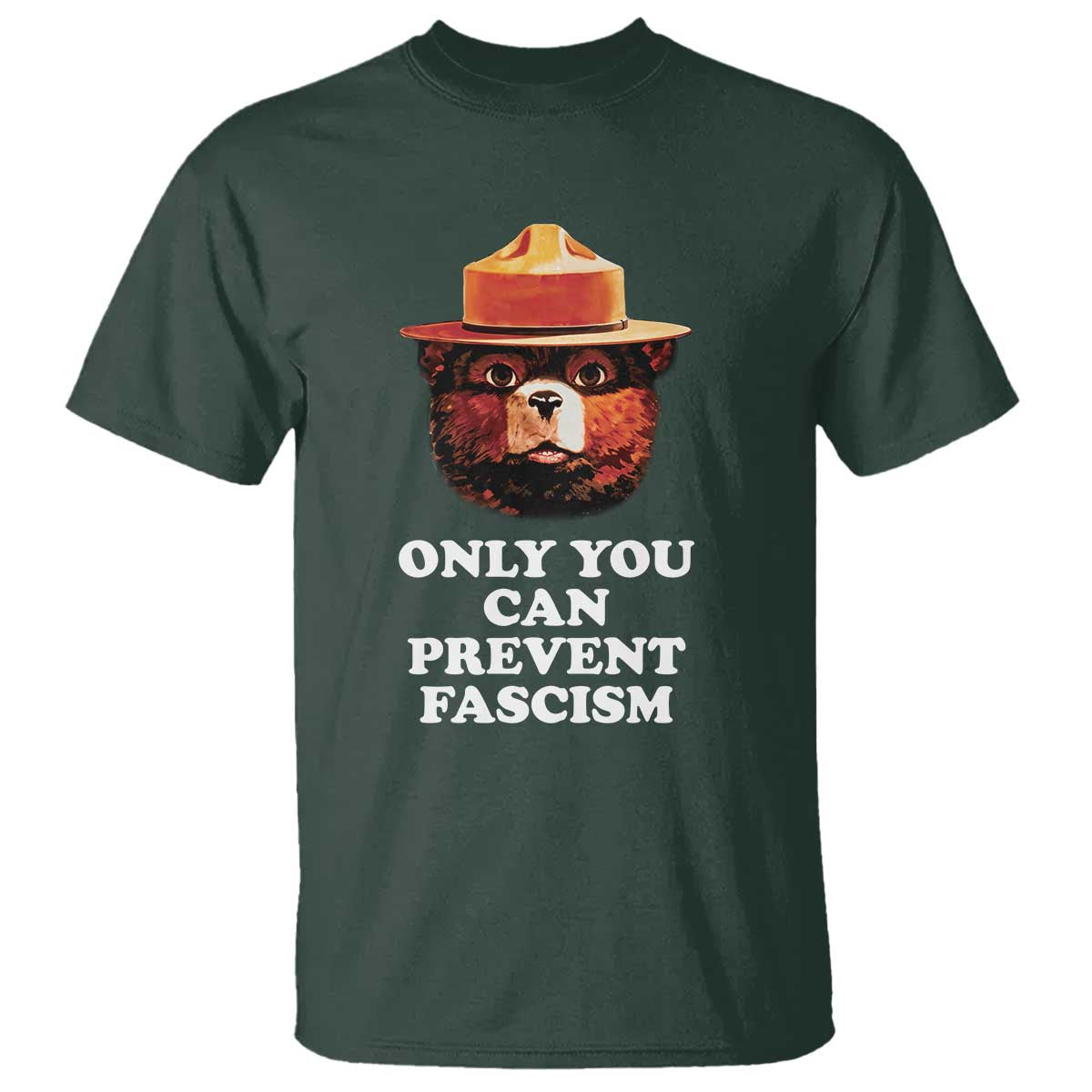 Protect Our National Parks T Shirt NPS Bear TS10 Dark Forest Green Print Your Wear