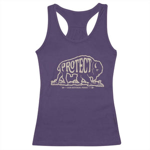 Protect Our National Parks Racerback Tank Top Bison Buffalo Vintage TS10 Purple Print Your Wear