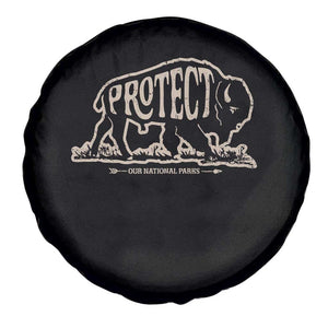 Protect Our National Parks Spare Tire Cover Bison Buffalo Vintage TS10 Print Your Wear