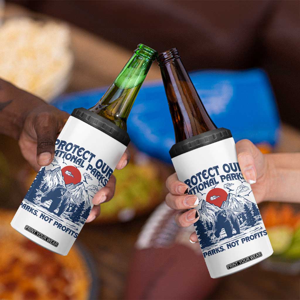Protect Our National Parks 4 in 1 Can Cooler Tumbler Parks Not Profits Wildlife Forestcore TS10 Print Your Wear
