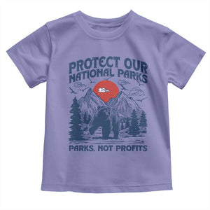 Protect Our National Parks Toddler T Shirt Parks Not Profits Wildlife Forestcore TS10 Violet Print Your Wear