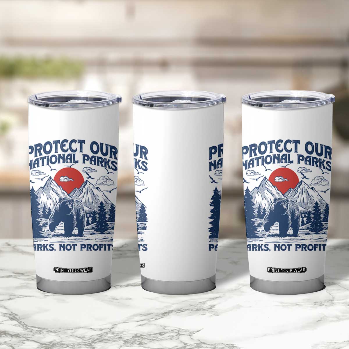 Protect Our National Parks Tumbler Cup Parks Not Profits Wildlife Forestcore TS10 Print Your Wear