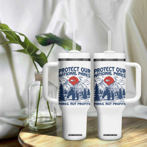 Protect Our National Parks Tumbler With Handle Parks Not Profits Wildlife Forestcore TS10 Print Your Wear