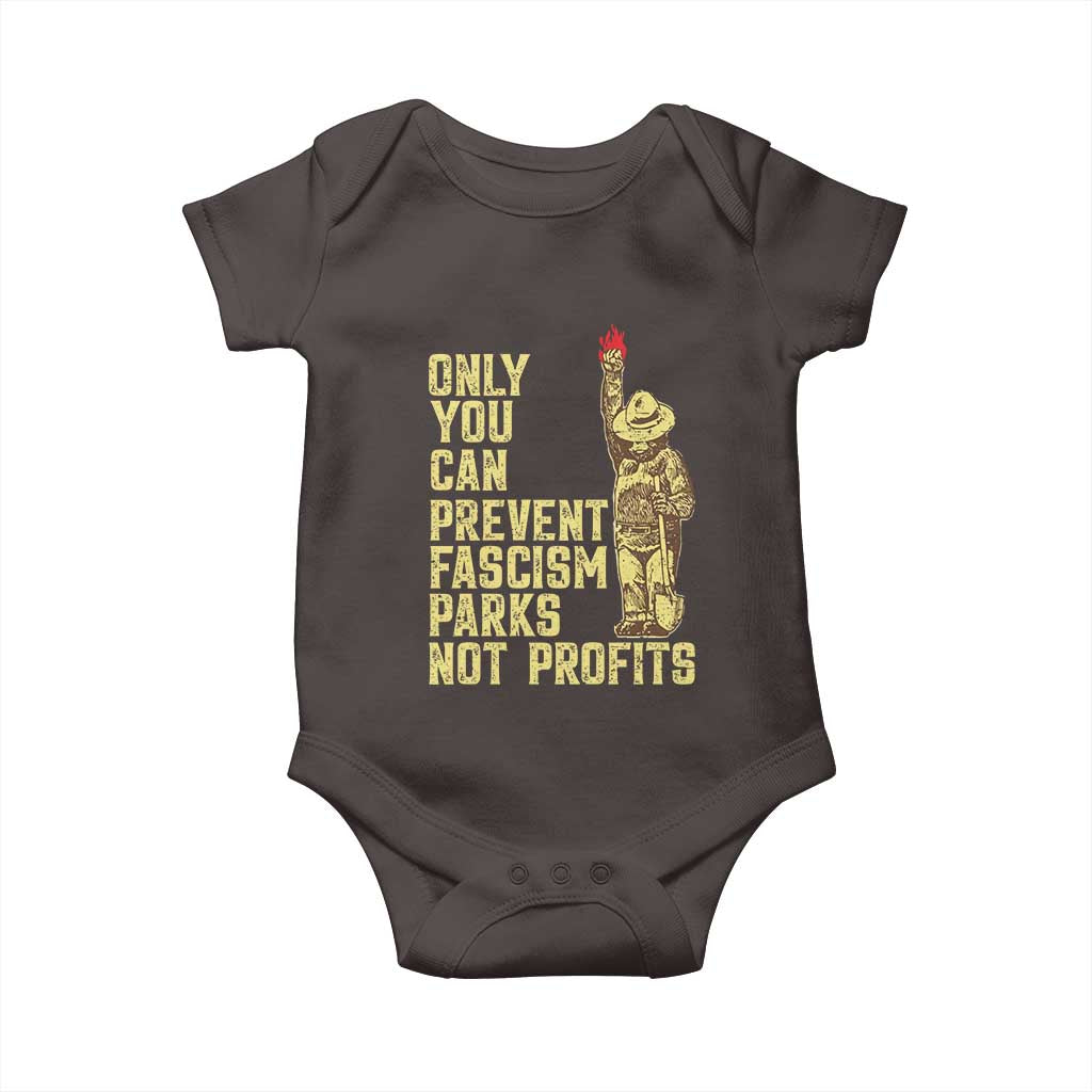Protect Our National Parks Baby Onesie Bear Progressive Funny Gift TS10 Dark Chocolate Print Your Wear
