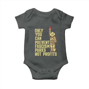 Protect Our National Parks Baby Onesie Bear Progressive Funny Gift TS10 Dark Heather Print Your Wear