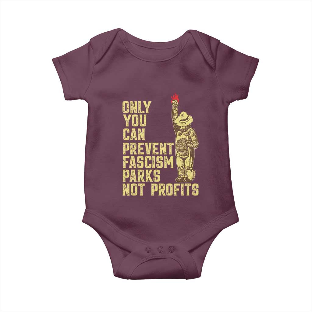 Protect Our National Parks Baby Onesie Bear Progressive Funny Gift TS10 Maroon Print Your Wear