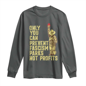Protect Our National Parks Long Sleeve Shirt Bear Progressive Funny Gift TS10 Dark Heather Print Your Wear