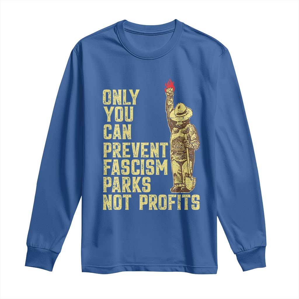 Protect Our National Parks Long Sleeve Shirt Bear Progressive Funny Gift TS10 Royal Blue Print Your Wear