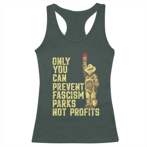 Protect Our National Parks Racerback Tank Top Bear Progressive Funny Gift TS10 Dark Forest Green Print Your Wear
