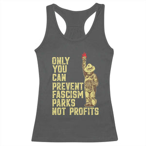 Protect Our National Parks Racerback Tank Top Bear Progressive Funny Gift TS10 Dark Heather Print Your Wear