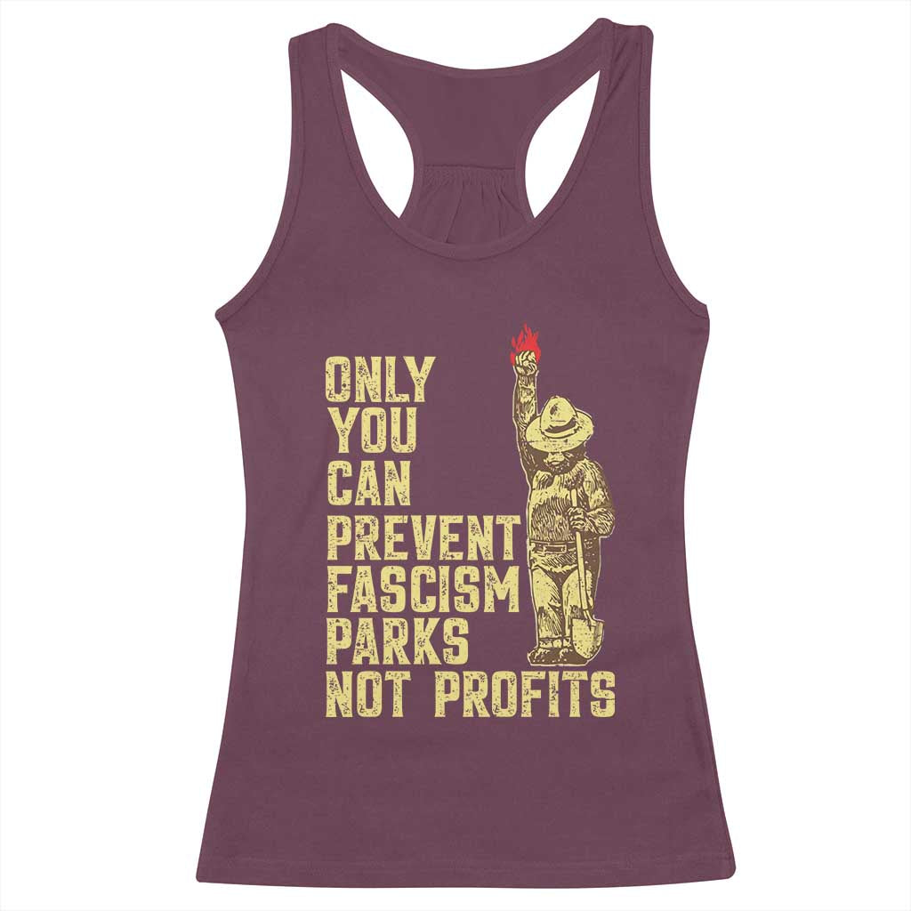 Protect Our National Parks Racerback Tank Top Bear Progressive Funny Gift TS10 Maroon Print Your Wear