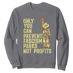 Protect Our National Parks Sweatshirt Bear Progressive Funny Gift TS10 Charcoal Print Your Wear