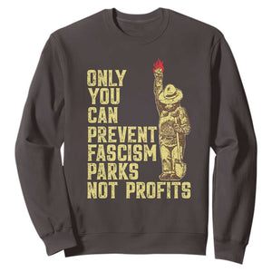 Protect Our National Parks Sweatshirt Bear Progressive Funny Gift TS10 Dark Chocolate Print Your Wear