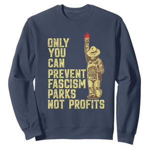 Protect Our National Parks Sweatshirt Bear Progressive Funny Gift TS10 Navy Print Your Wear