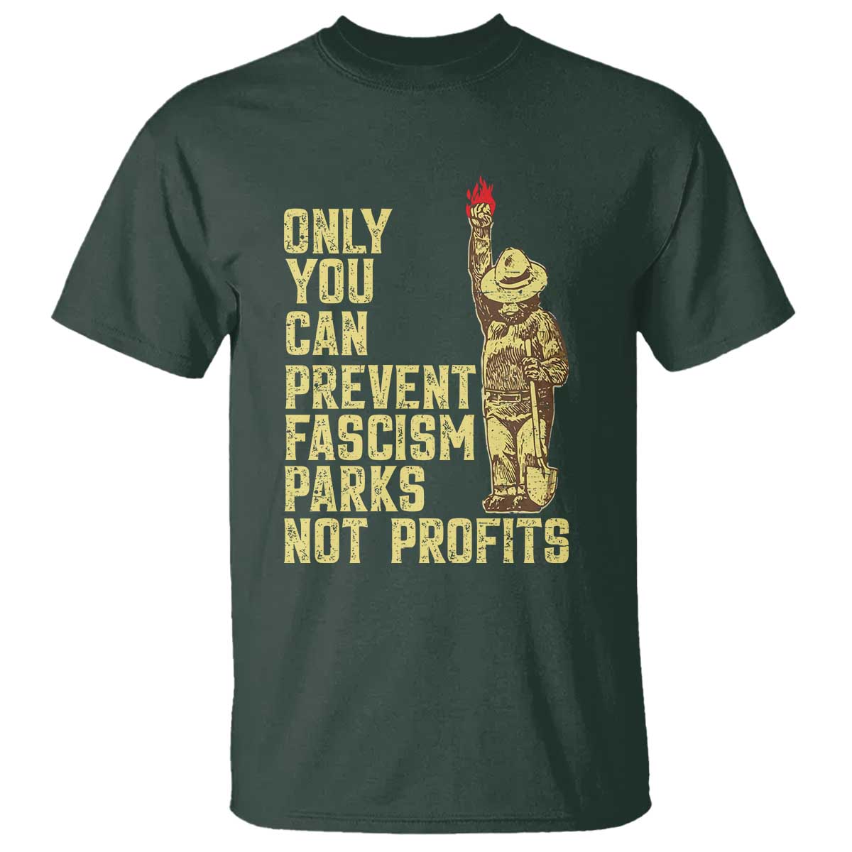 Protect Our National Parks T Shirt Bear Progressive Funny Gift TS10 Dark Forest Green Print Your Wear
