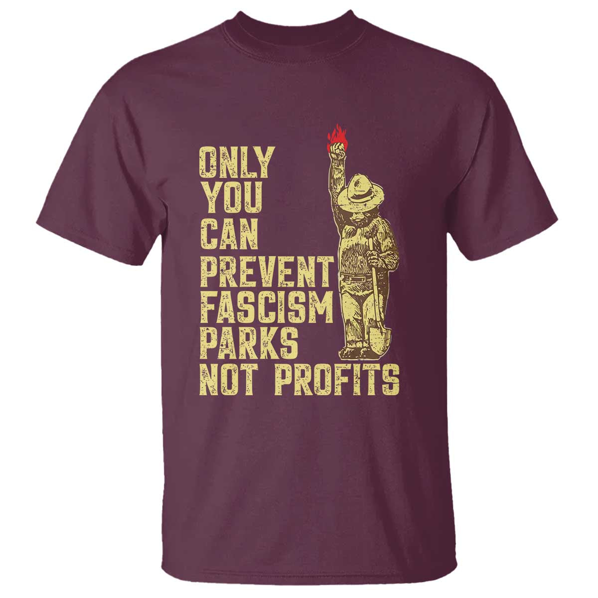 Protect Our National Parks T Shirt Bear Progressive Funny Gift TS10 Maroon Print Your Wear