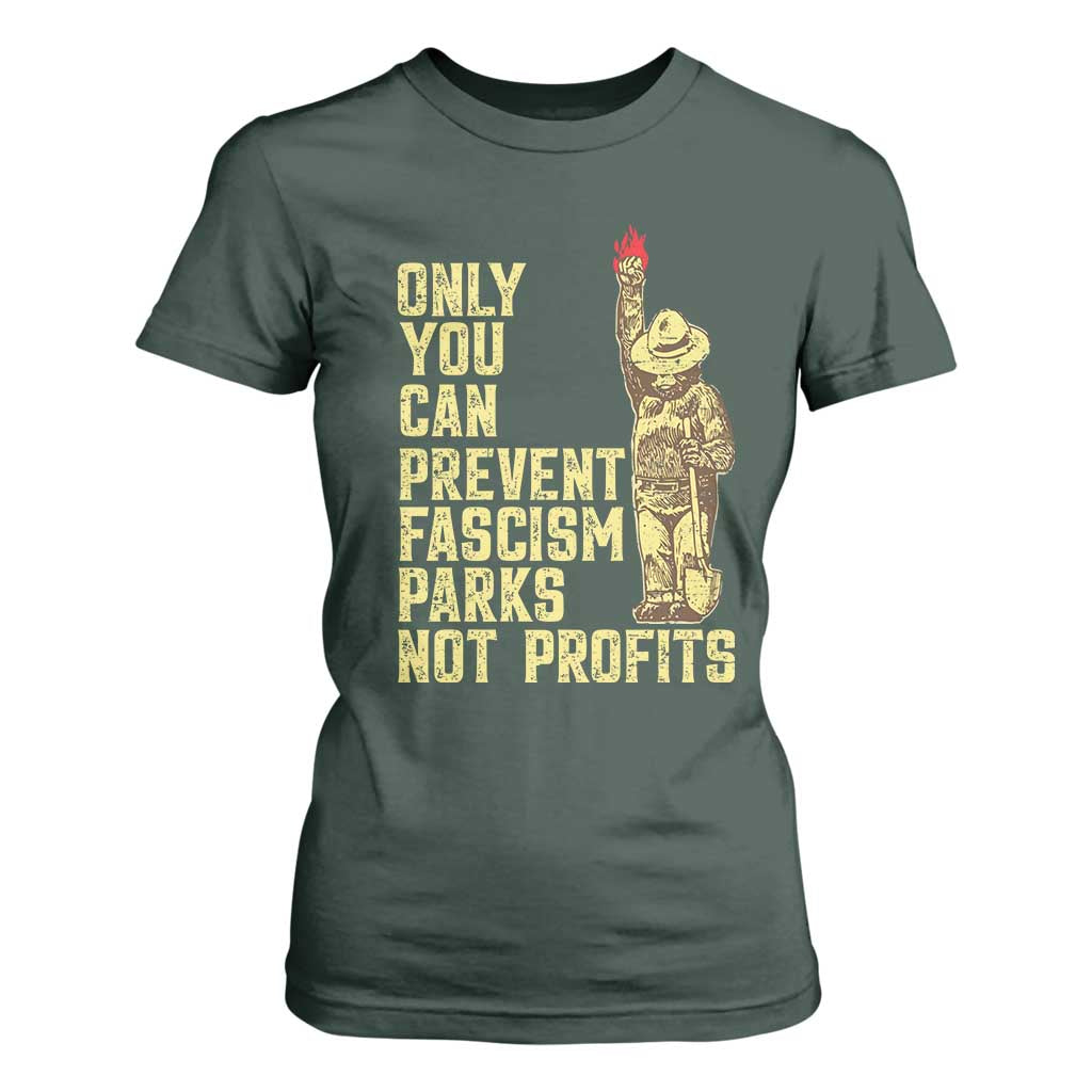Protect Our National Parks T Shirt For Women Bear Progressive Funny Gift TS10 Dark Forest Green Print Your Wear