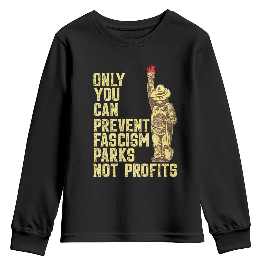 Protect Our National Parks Youth Sweatshirt Bear Progressive Funny Gift TS10 Black Print Your Wear