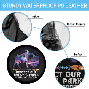 Protect Our National Parks Spare Tire Cover Bison Forest Starscape Aurora TS10 Print Your Wear