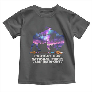 Protect Our National Parks Toddler T Shirt Bison Forest Starscape Aurora TS10 Dark Heather Print Your Wear