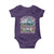 Mount Rainier National Park Baby Onesie Retro Vintage Wildflowers TS10 Purple Print Your Wear