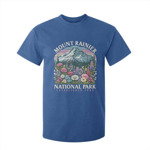 Mount Rainier National Park T Shirt For Kid Retro Vintage Wildflowers TS10 Royal Blue Print Your Wear