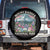 Mount Rainier National Park Spare Tire Cover Retro Vintage Wildflowers TS10 No hole Black Print Your Wear