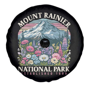 Mount Rainier National Park Spare Tire Cover Retro Vintage Wildflowers TS10 Print Your Wear