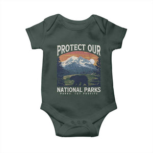 Protect Our National Parks Baby Onesie Vintage NPS Bear Mountains TS10 Print Your Wear