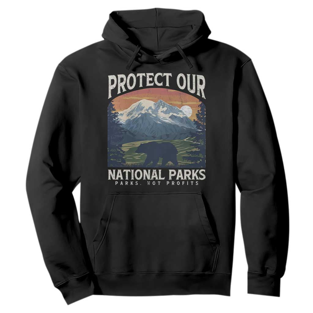 Protect Our National Parks Hoodie Vintage NPS Bear Mountains TS10 Black Print Your Wear