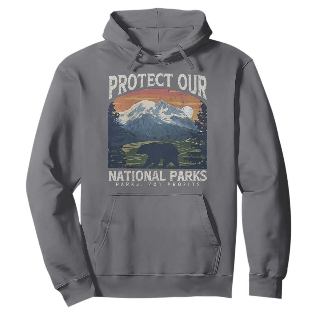 Protect Our National Parks Hoodie Vintage NPS Bear Mountains TS10 Charcoal Print Your Wear
