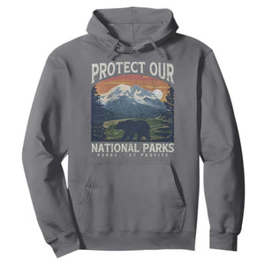 Protect Our National Parks Hoodie Vintage NPS Bear Mountains TS10 Charcoal Print Your Wear
