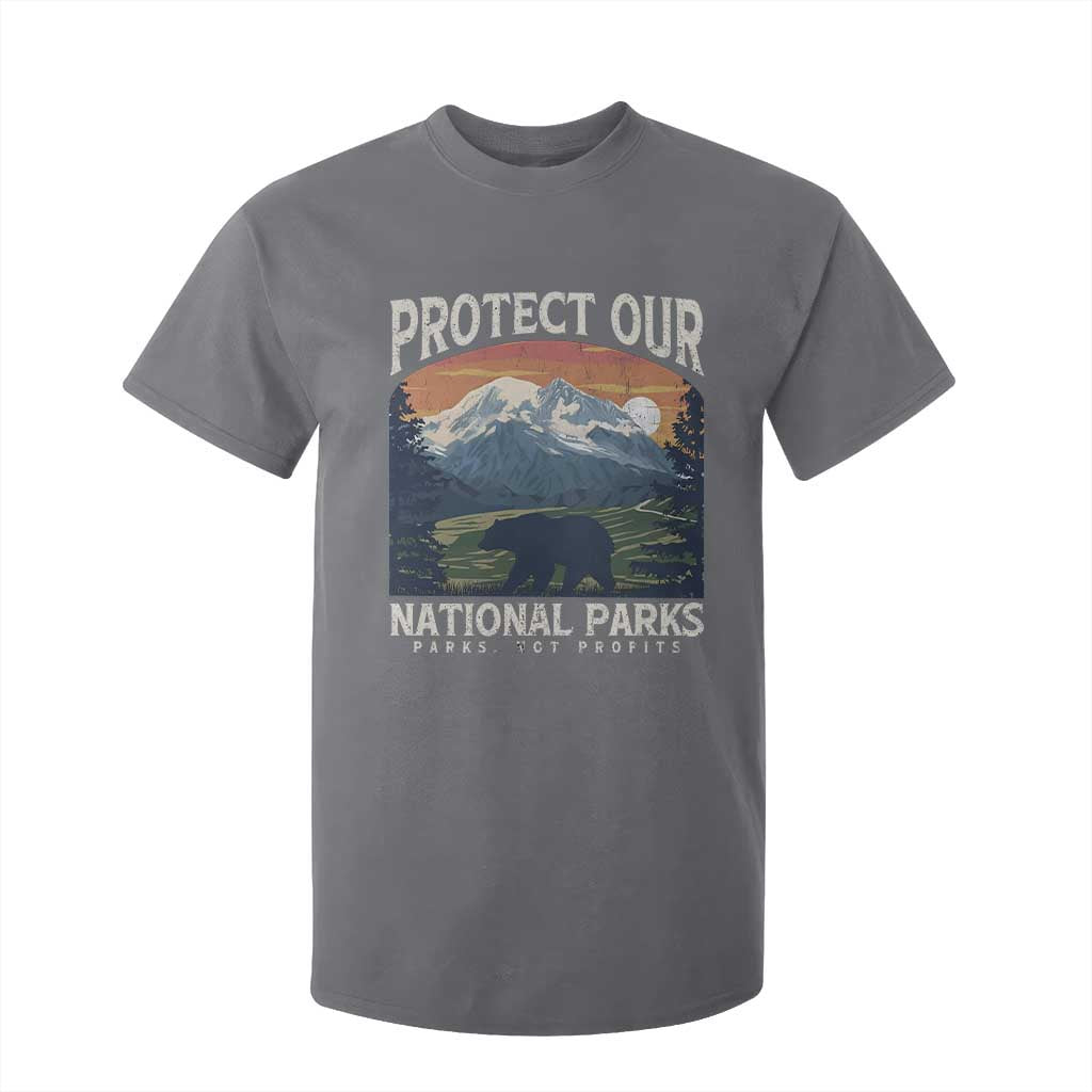 Protect Our National Parks T Shirt For Kid Vintage NPS Bear Mountains TS10 Charcoal Print Your Wear
