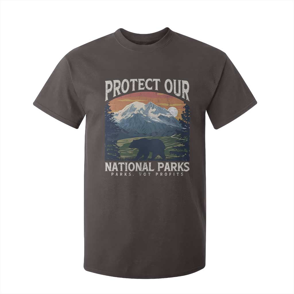 Protect Our National Parks T Shirt For Kid Vintage NPS Bear Mountains TS10 Dark Chocolate Print Your Wear