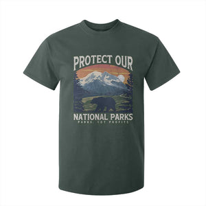 Protect Our National Parks T Shirt For Kid Vintage NPS Bear Mountains TS10 Dark Forest Green Print Your Wear