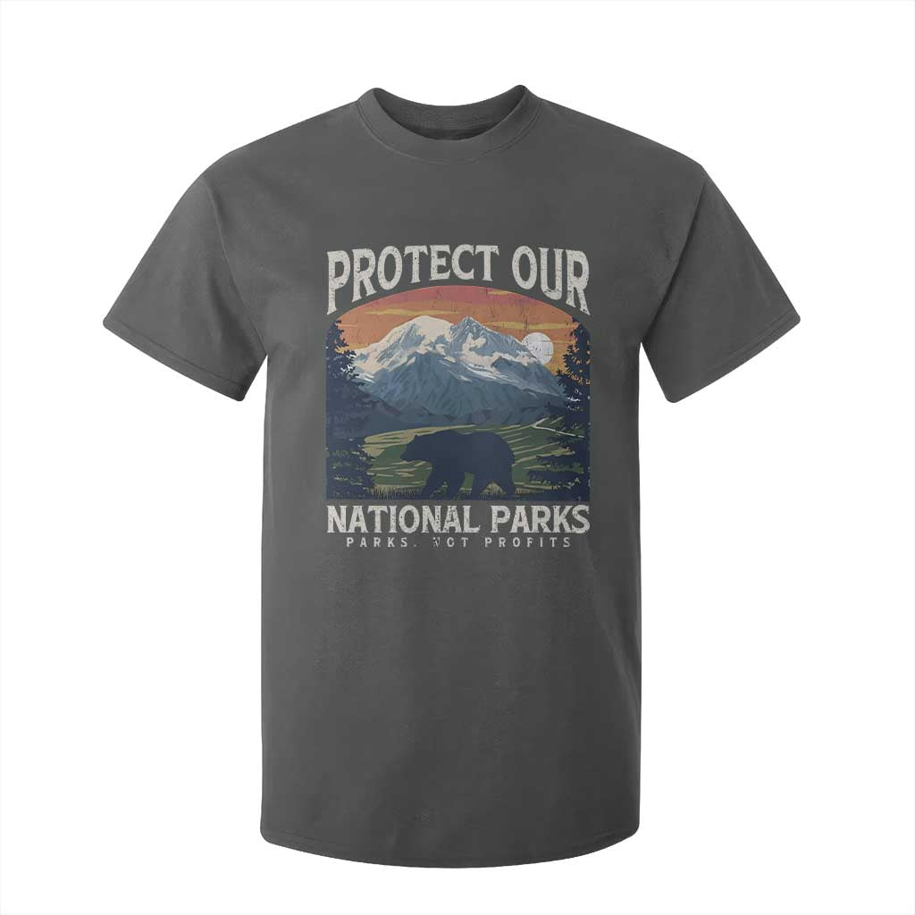 Protect Our National Parks T Shirt For Kid Vintage NPS Bear Mountains TS10 Dark Heather Print Your Wear