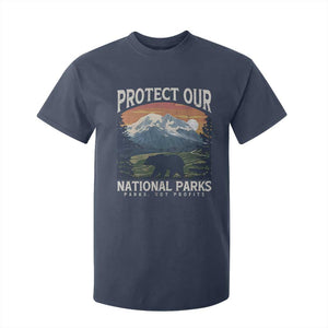 Protect Our National Parks T Shirt For Kid Vintage NPS Bear Mountains TS10 Navy Print Your Wear