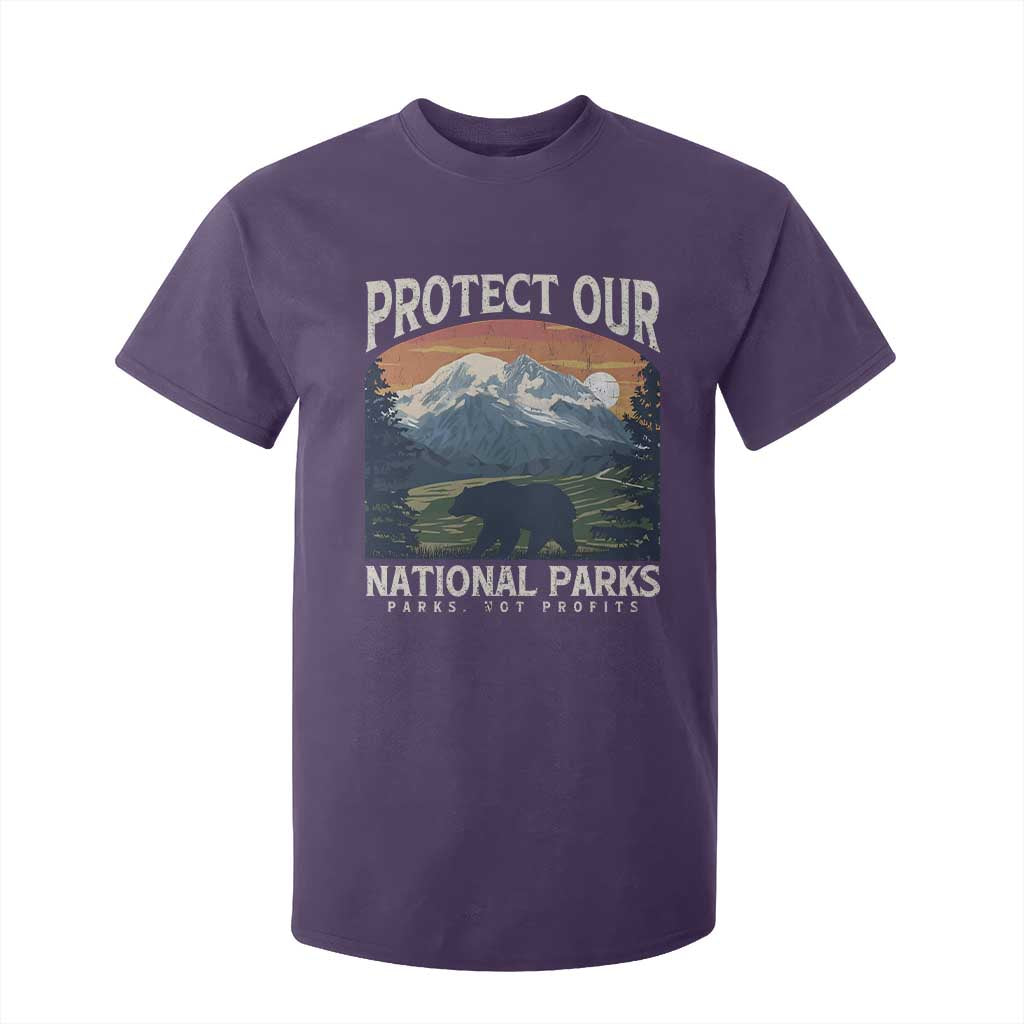 Protect Our National Parks T Shirt For Kid Vintage NPS Bear Mountains TS10 Purple Print Your Wear