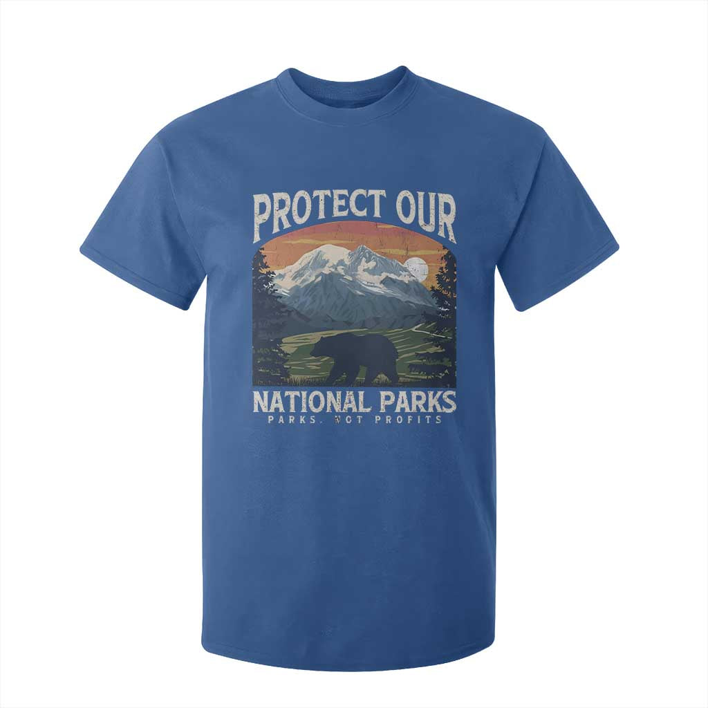 Protect Our National Parks T Shirt For Kid Vintage NPS Bear Mountains TS10 Royal Blue Print Your Wear