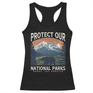 Protect Our National Parks Racerback Tank Top Vintage NPS Bear Mountains TS10 Black Print Your Wear