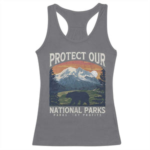 Protect Our National Parks Racerback Tank Top Vintage NPS Bear Mountains TS10 Charcoal Print Your Wear