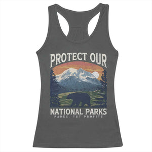Protect Our National Parks Racerback Tank Top Vintage NPS Bear Mountains TS10 Dark Heather Print Your Wear