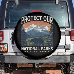 Protect Our National Parks Spare Tire Cover Vintage NPS Bear Mountains TS10 No hole Black Print Your Wear
