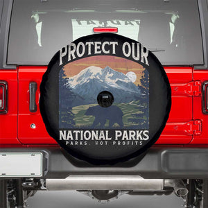 Protect Our National Parks Spare Tire Cover Vintage NPS Bear Mountains TS10 Black Print Your Wear