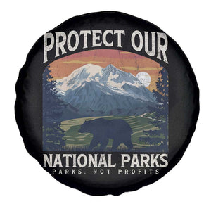 Protect Our National Parks Spare Tire Cover Vintage NPS Bear Mountains TS10 Print Your Wear