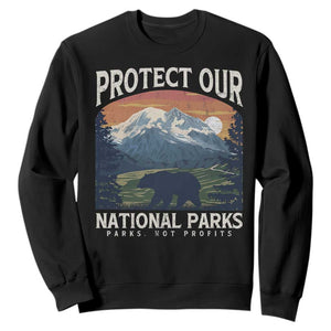 Protect Our National Parks Sweatshirt Vintage NPS Bear Mountains TS10 Black Print Your Wear
