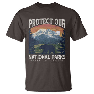 Protect Our National Parks T Shirt Vintage NPS Bear Mountains TS10 Dark Chocolate Print Your Wear